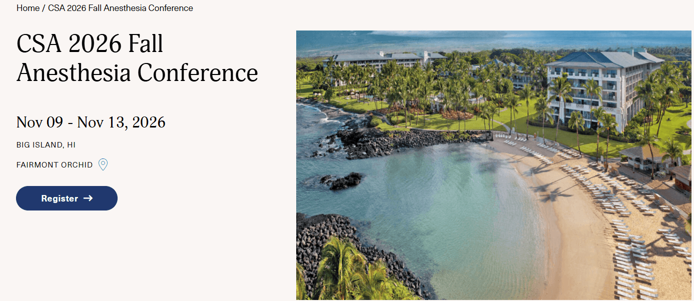 CSA 2026 Fall Anesthesia Conference