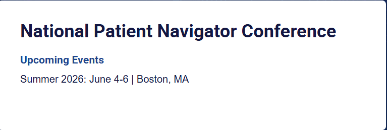 National Patient Navigator Conference