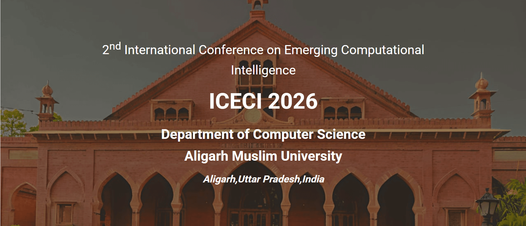 2nd International Conference on Emerging Computational Intelligence (ICECI 2026)