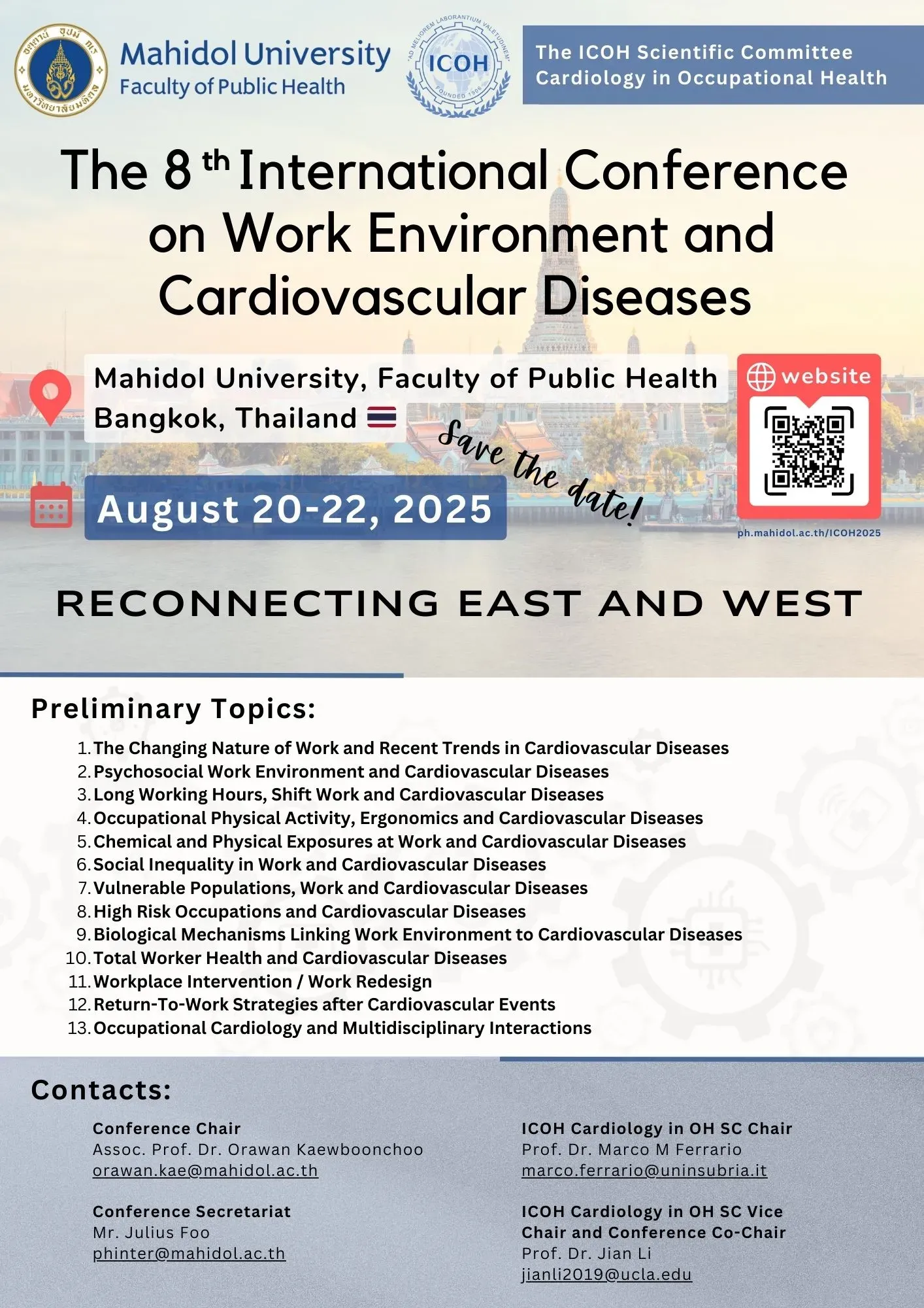 8th International Conference on Work Environment and Cardiovascular Diseases