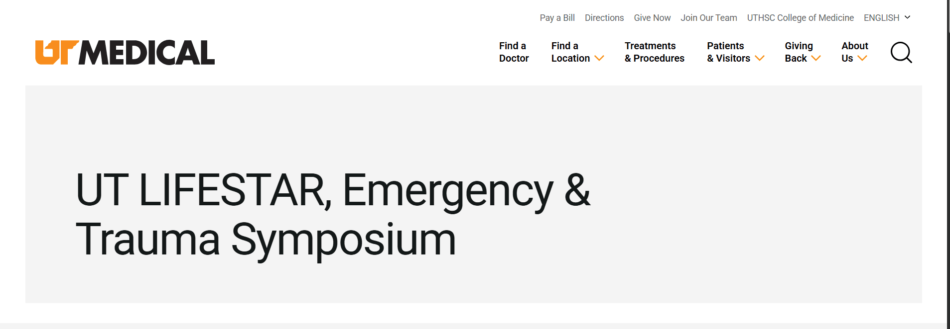 UT LIFESTAR, Emergency & Trauma Symposium