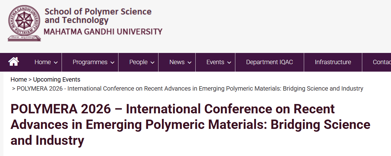 POLYMERA 2026 – International Conference on Recent Advances in Emerging Polymeric Materials: Bridging Science and Industry