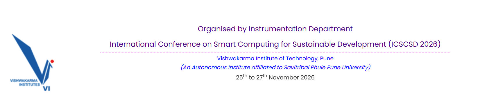 International Conference on Smart Computing for Sustainable Development (ICSCSD 2026)