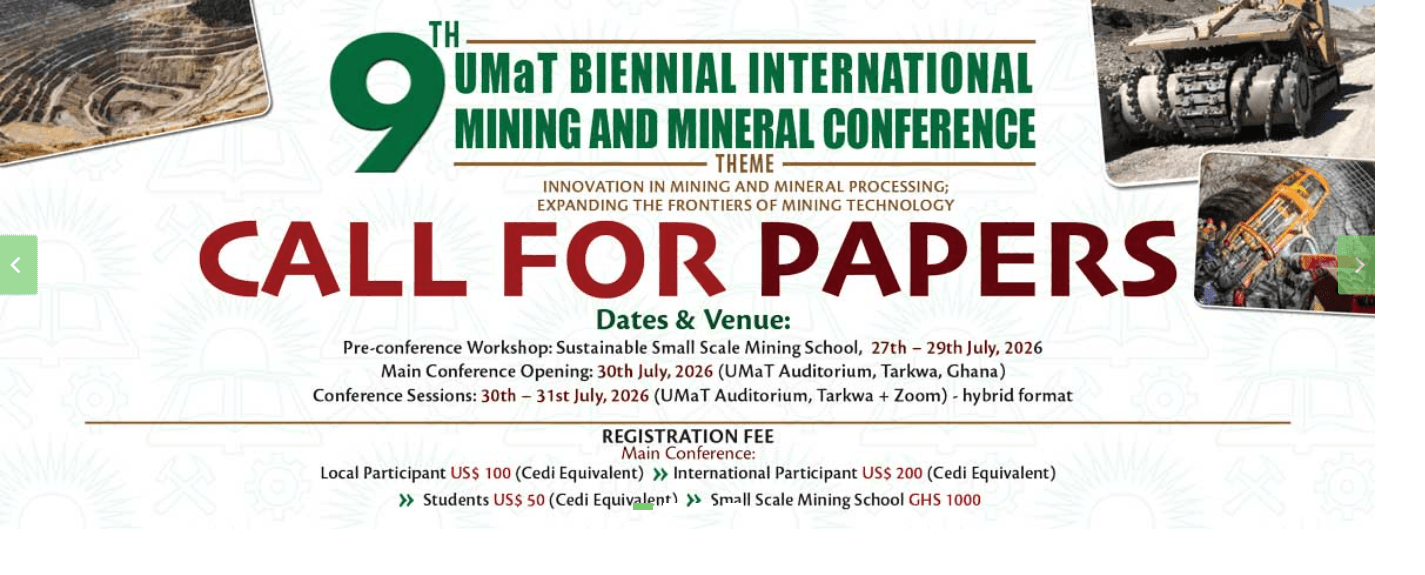 9th UMaT Biennial International Mining and Mineral Conference 2026- Hybrid