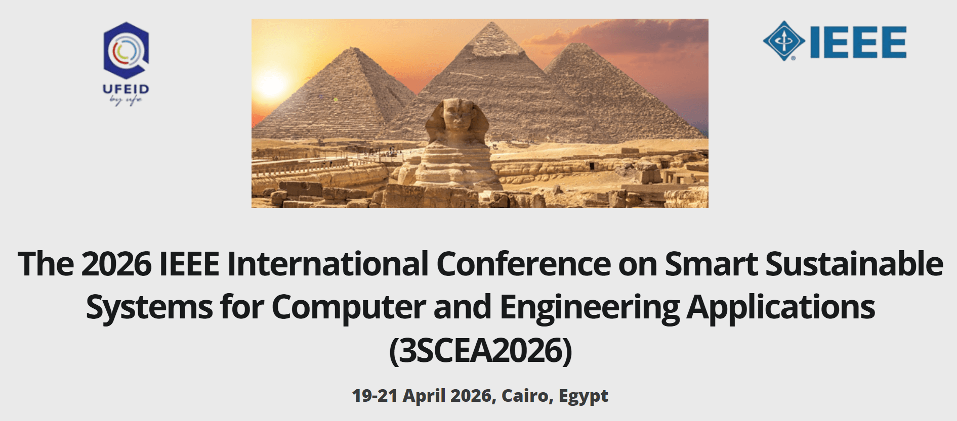 The 2026 IEEE International Conference on Smart Sustainable Systems for Computer and Engineering Applications (3SCEA2026)