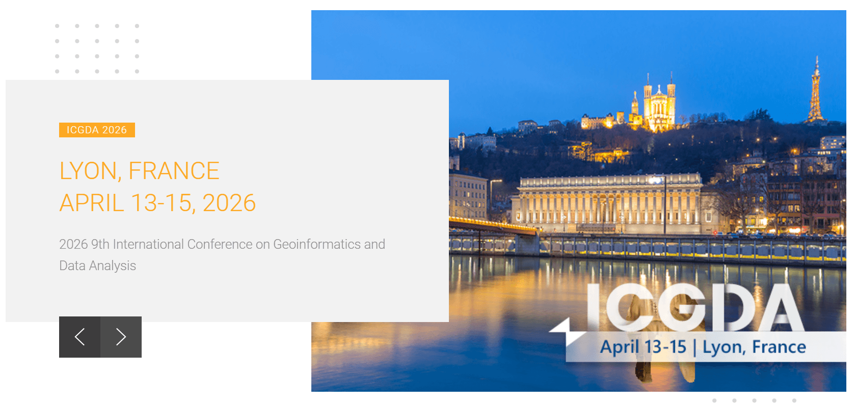 2026 9th International Conference on Geoinformatics and Data Analysis (ICDGA 2026)