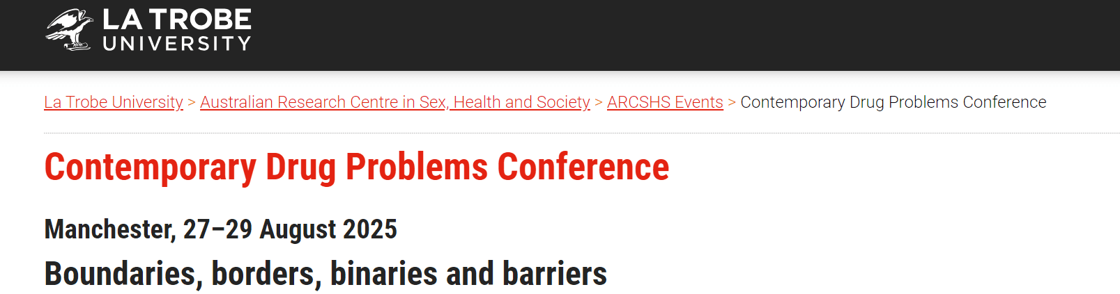 Contemporary Drug Problems Conference