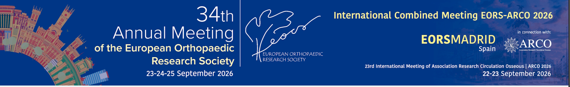 34th Annual Meeting of the European Orthopaedic Research Society (EORS 2026)