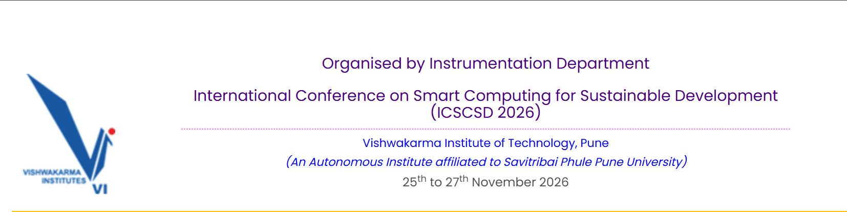 International Conference on Smart Computing for Sustainable Development (ICSCSD 2026)